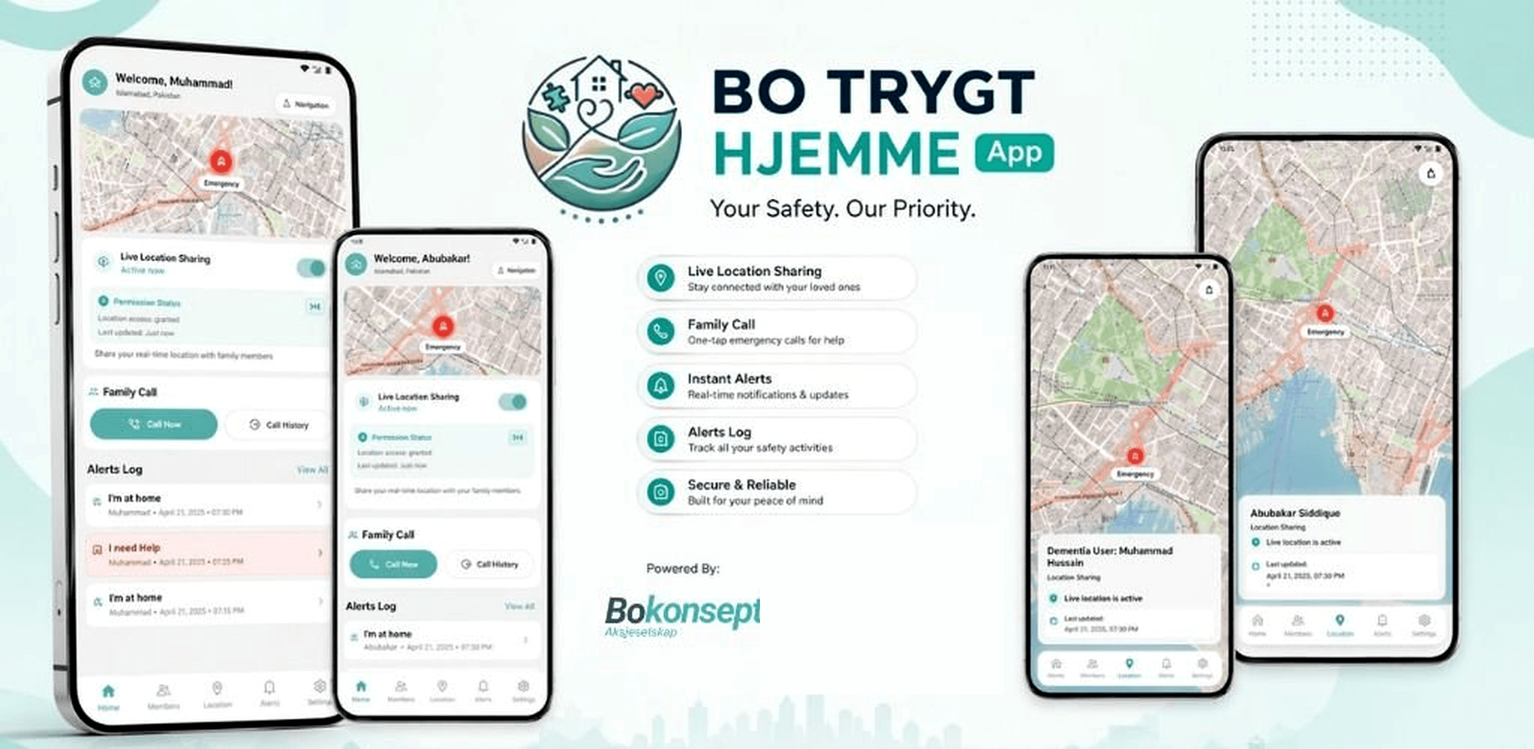Bo Trygt Hjemme app preview
